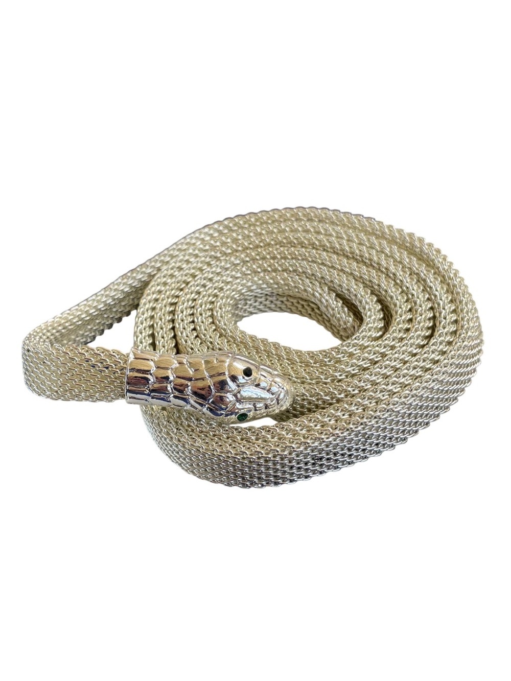 Scott Fraser Collection (SFC) Silver Metal Mesh Snake Belt